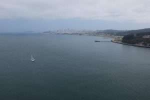 Vista sulla baia dal Golden Gate Bridge