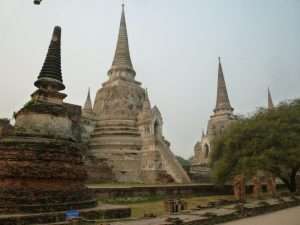 ayutthaya viharn phra mongkol bopit serie di chedi