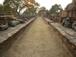 ayutthaya wat phra viale centrale del tempio