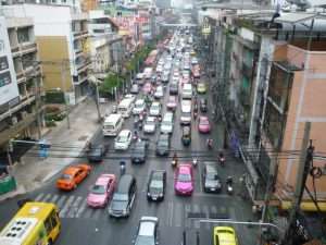 bangkok traffico di taxi