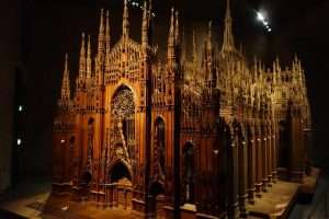 Modellino in legno del duomo di Milano