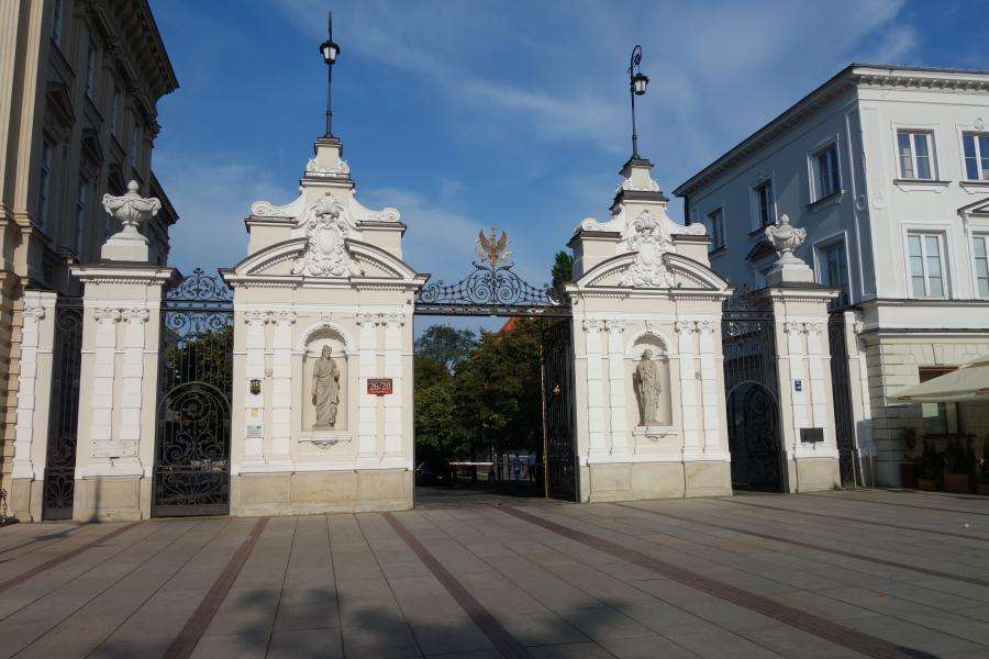 Cancello dell'Università di Varsavia strada reale