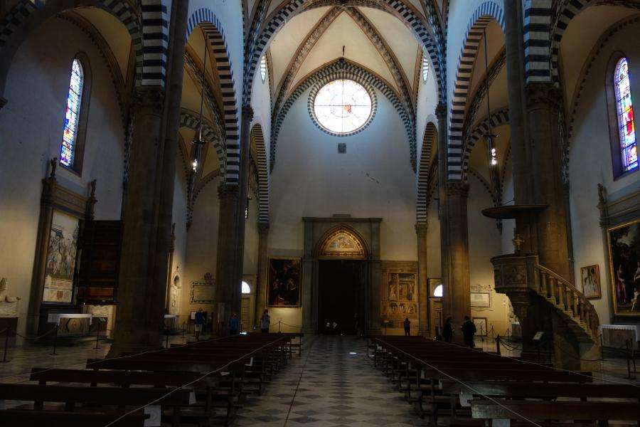 Interno basilica di Santa Maria Novella a Firenze