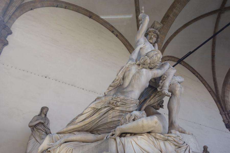 Pirro che rapisce Polissena nella Loggia dei Lanzi